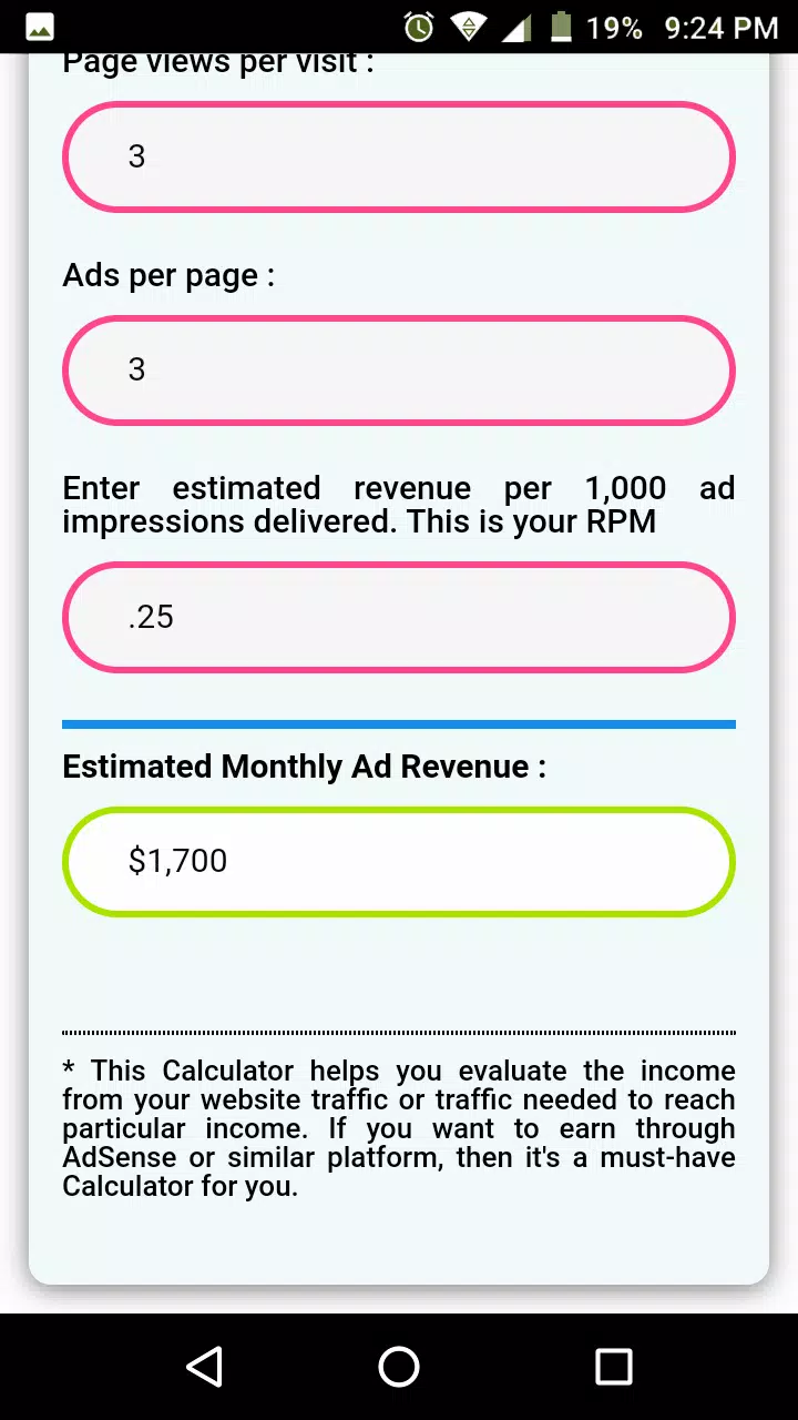Web Ad Revenue Calculator APK for Android Download
