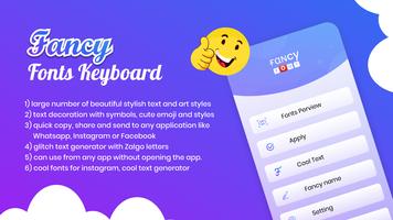 Stylish Font Keyboard постер