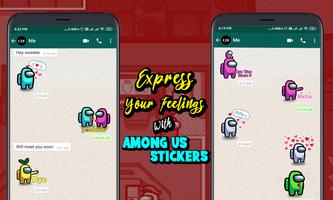 Among-Us English Chat Stickers WAStickerApps تصوير الشاشة 3