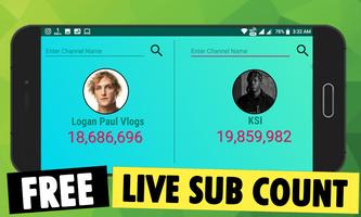 YT Subscribers Compare - Live ảnh chụp màn hình 1
