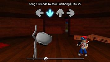 White Rainbow Friends FNF Mod الملصق