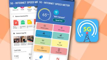 5G - Internet Speed Test Meter Poster