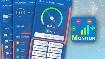 File, SD card & Internet speed Cartaz