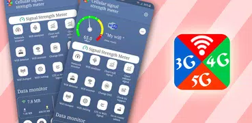 Cellular signal strength meter