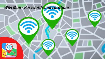 WiFi Map - Passwords and Locations Affiche
