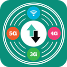 Snelheidstest WiFi 5G 4G 3G 2G-icoon