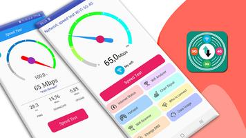 Network speed test Wi-Fi 5G 4G पोस्टर