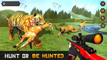 Wild Dinosaur Hunter Games Affiche