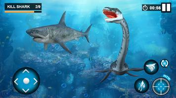 Dino Shark Hunting Shark Games تصوير الشاشة 1