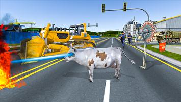 Wild cow Rampage: City animal Affiche
