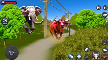 Wild cow Rampage: City animal capture d'écran 2