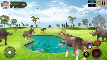 Lobo Selvagem Animal Sim 3D imagem de tela 1