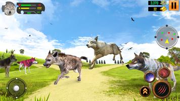 Lobo Selvagem Animal Sim 3D Cartaz