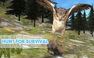 Wild Owl Simulator 3D imagem de tela 1