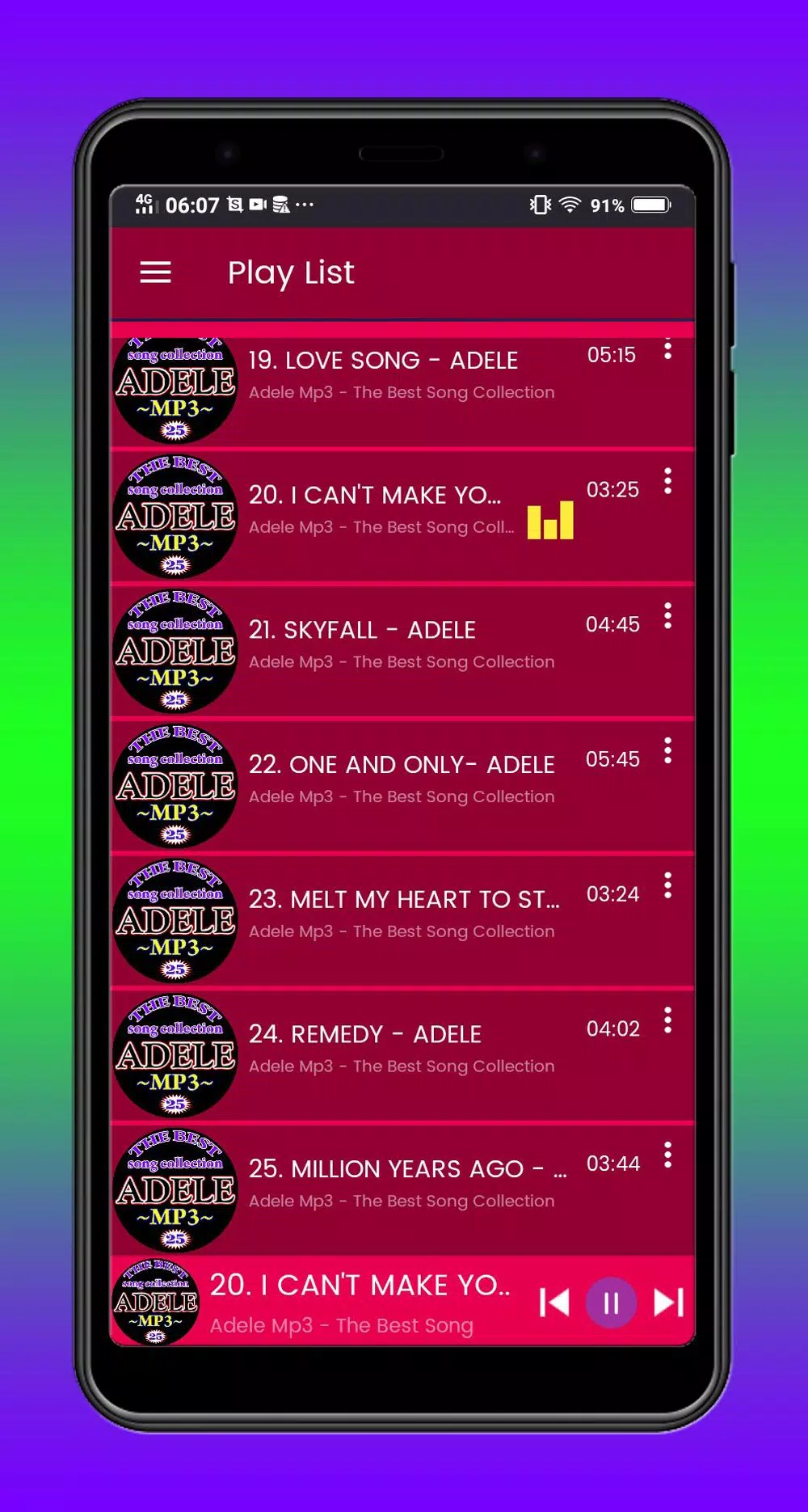Adele Mp3 - The Best Song Collection APK for Android Download
