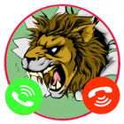 jeu de lion vidéo faux appel _fake call video lion icône