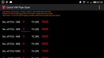 Quick HW Pipe Sizer - HVAC اسکرین شاٹ 2