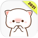 Mochi Mochi Peach Cat Sticker for WAStickerApps APK
