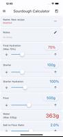 Sourdough Hydration Calculator скриншот 1