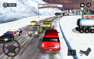 Offroad Snow Jeep Adventure - Uphill Driving 2020 اسکرین شاٹ 3
