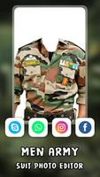 Men Army Suit Photo Editor -Army Suit Face changer Affiche