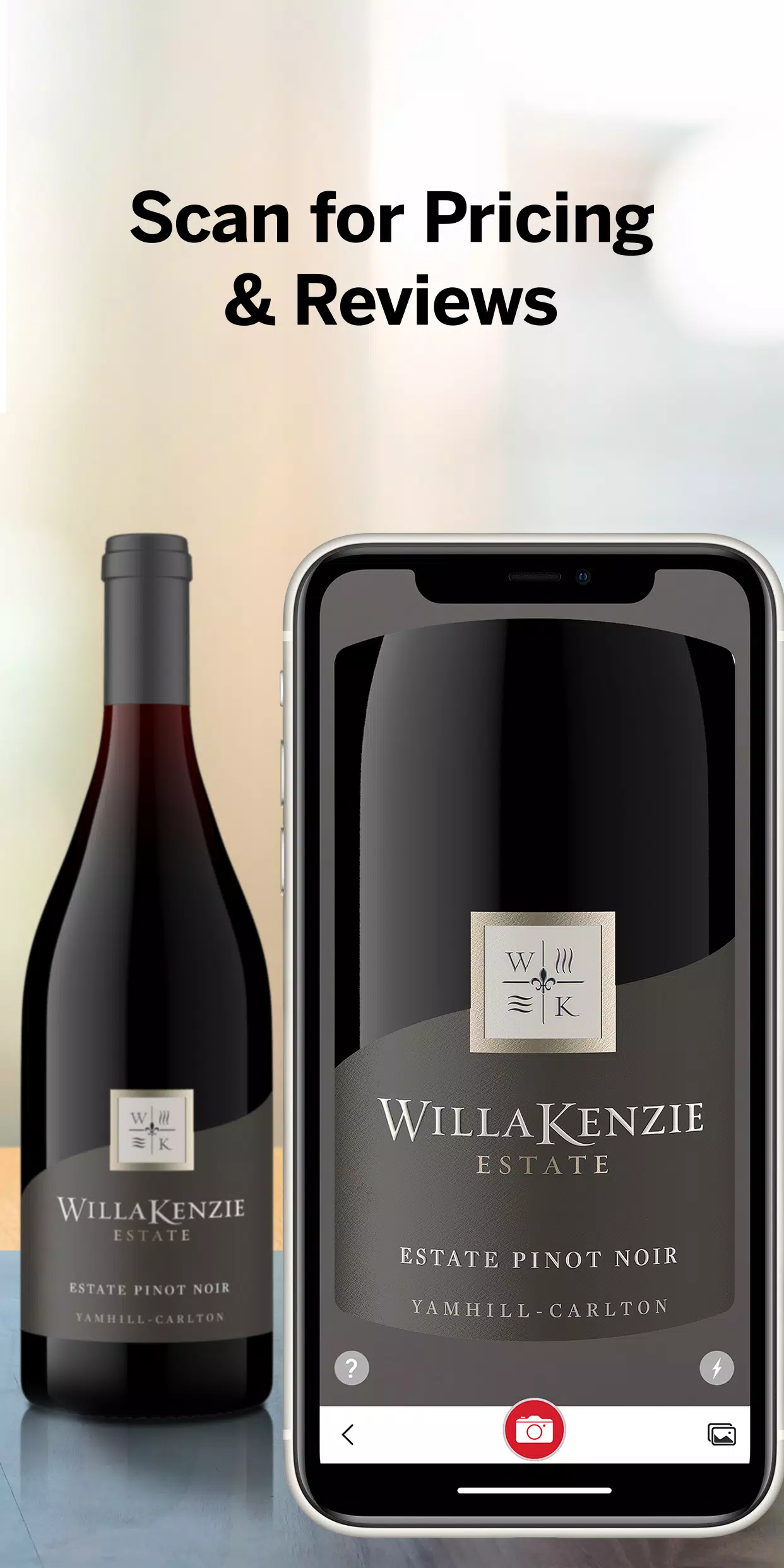 Wine label scanning app