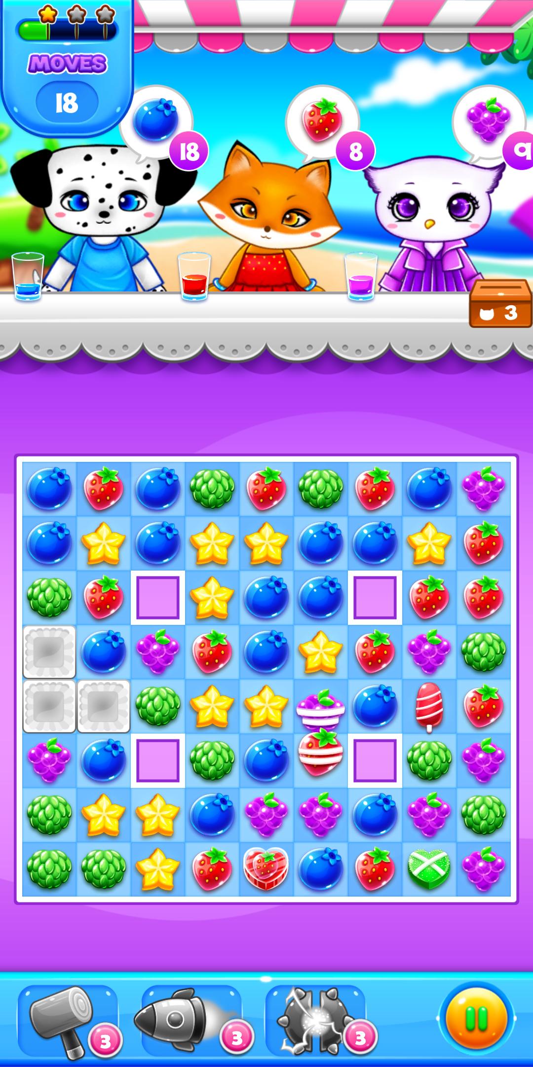 Candy Sweet Fruits Blast Match 3 Game 2020 for Android