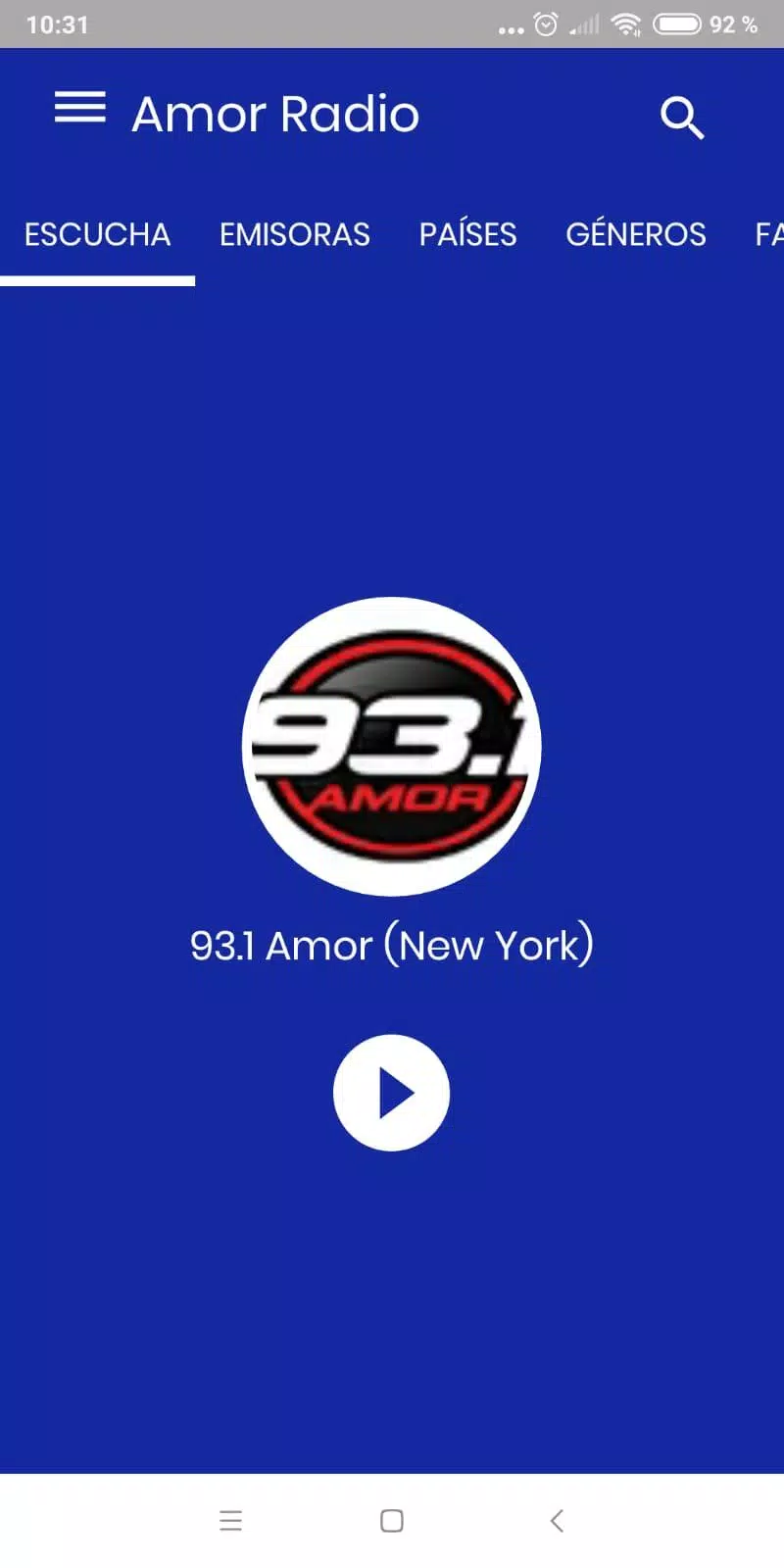 93.1 Radio Amor NY APK pour Android Télécharger
