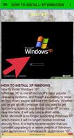 How to install  XP Windows capture d'écran 1