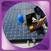 Assembling solar power ikona