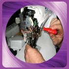 Learn sewing machine repair icon