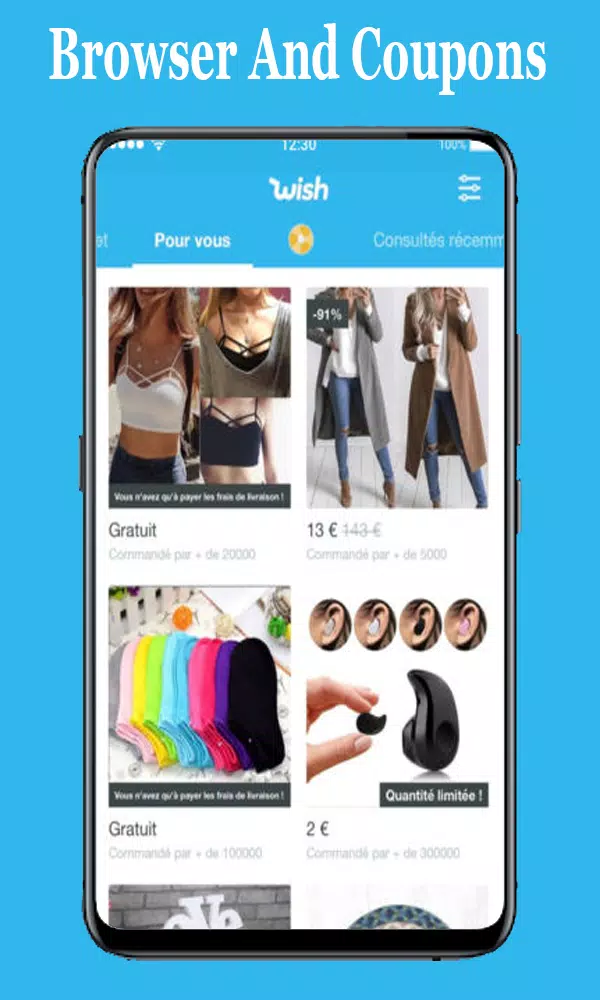 escolta 945 prioridad Descarga de APK de Login Wish Shopping App Online para Android