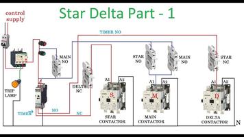 Wiring Diagram Star Delta पोस्टर
