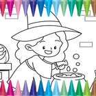Witch Coloring Book icône