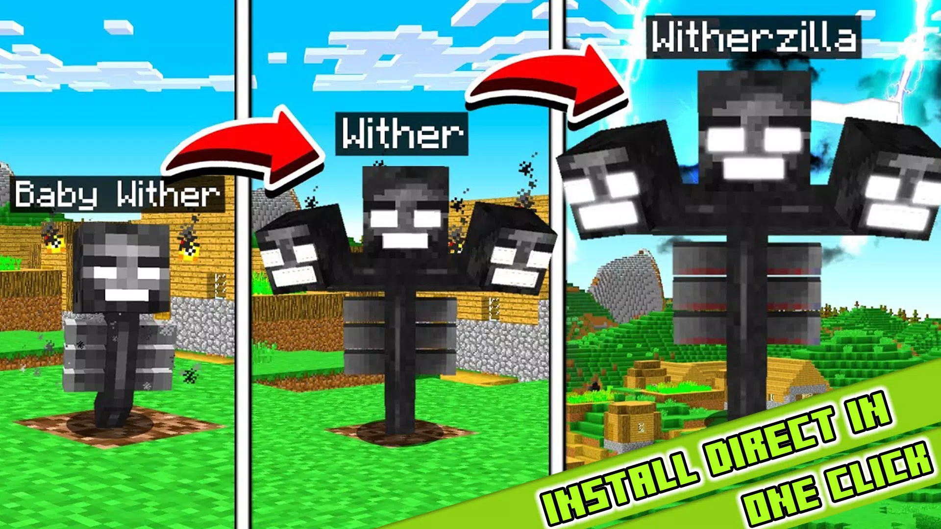 Download Minecraft Wither Storm Battle Wallpaper