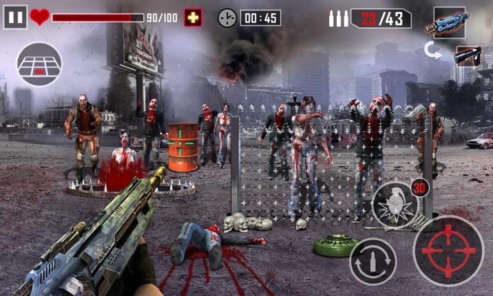 Играть игры где убивают зомби