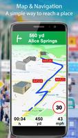 GPS-Live-Straßenkarte und Navigation Plakat