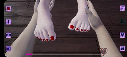 Girlfriend feet الملصق