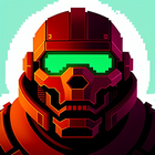 Doom pixel shooter 3d icon