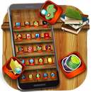 Thème de bibliothèque en bois APK