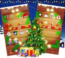 برنامه‌نما Wooden Merry Christmas theme عکس از صفحه