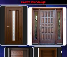 木製のドアのデザイン ポスター