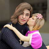 Virtuelle Mutterfamilie 3D