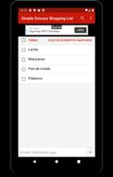 Lista de compras de comestible captura de pantalla 2