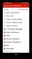 Simple Grocery Shopping List screenshot 1