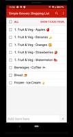 Simple Grocery Shopping List screenshot 2