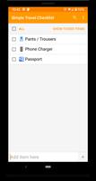 Simple Travel Checklist screenshot 1