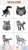 Wolf Color by Number - Wolf Pixel Art постер