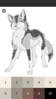 Wolf Color by Number - Wolf Pixel Art 截图 1
