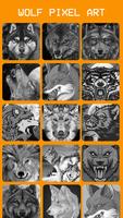 Wolf Pixel Coloring Number Art الملصق